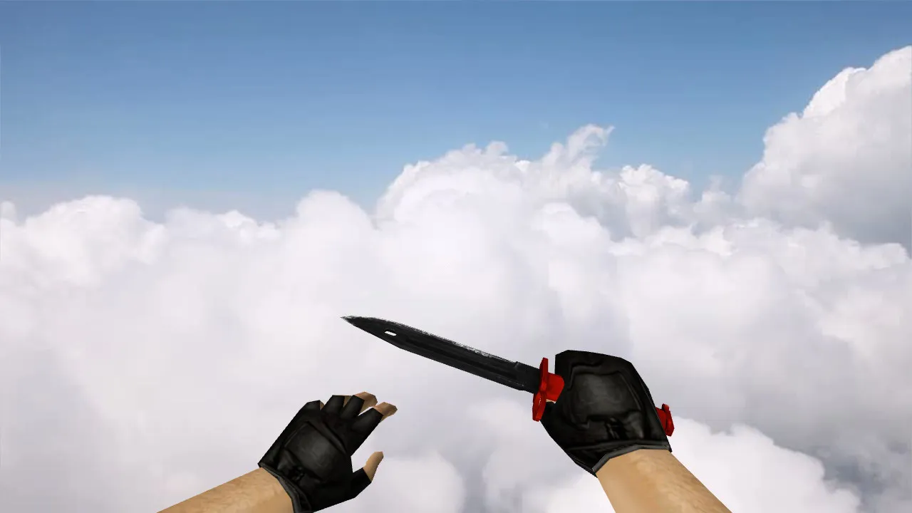 Скачать Модель ножа v_ Bayonet Nitro + p_ и w_ для CS 1.6: звуки, анимация осмотра, текстуры - Скриншот