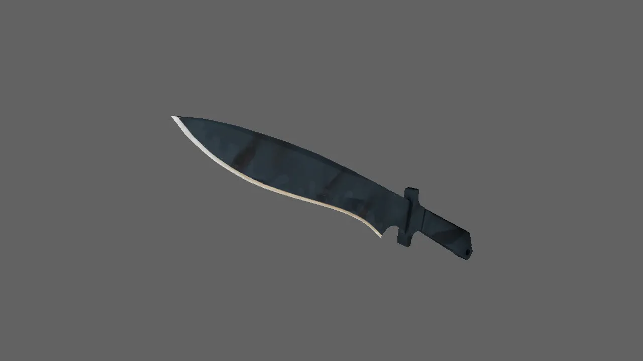Скачать Модель ножа v_knife | p_knife | w_knife «Классический нож, Вороненая сталь» для CS 1.6 - Скриншот