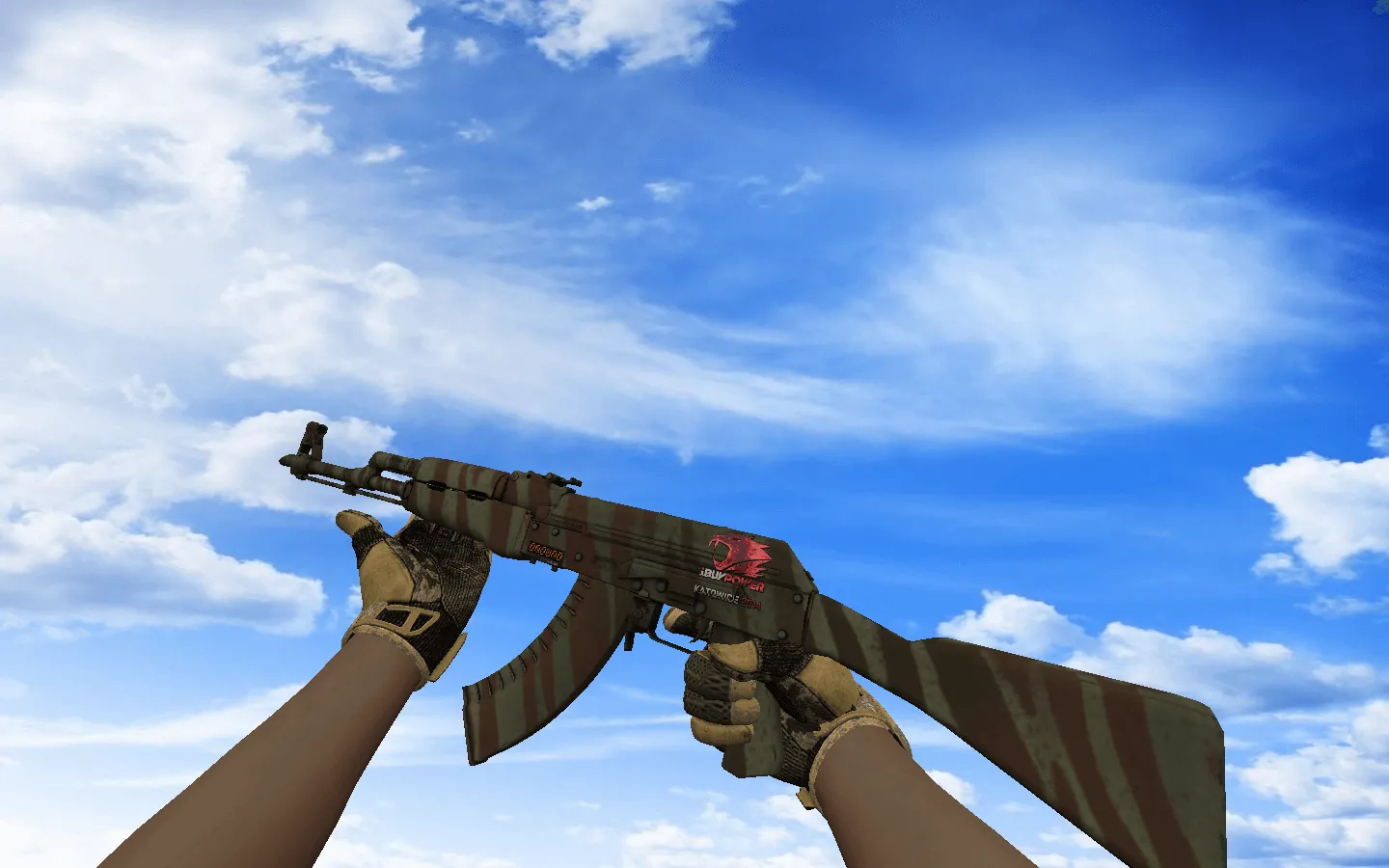 Скачать Пак оружия CS 1.6 «Засуха» со спортивными перчатками: АК-47, AWP, M4A4, ножи и скины под руку - Скриншот