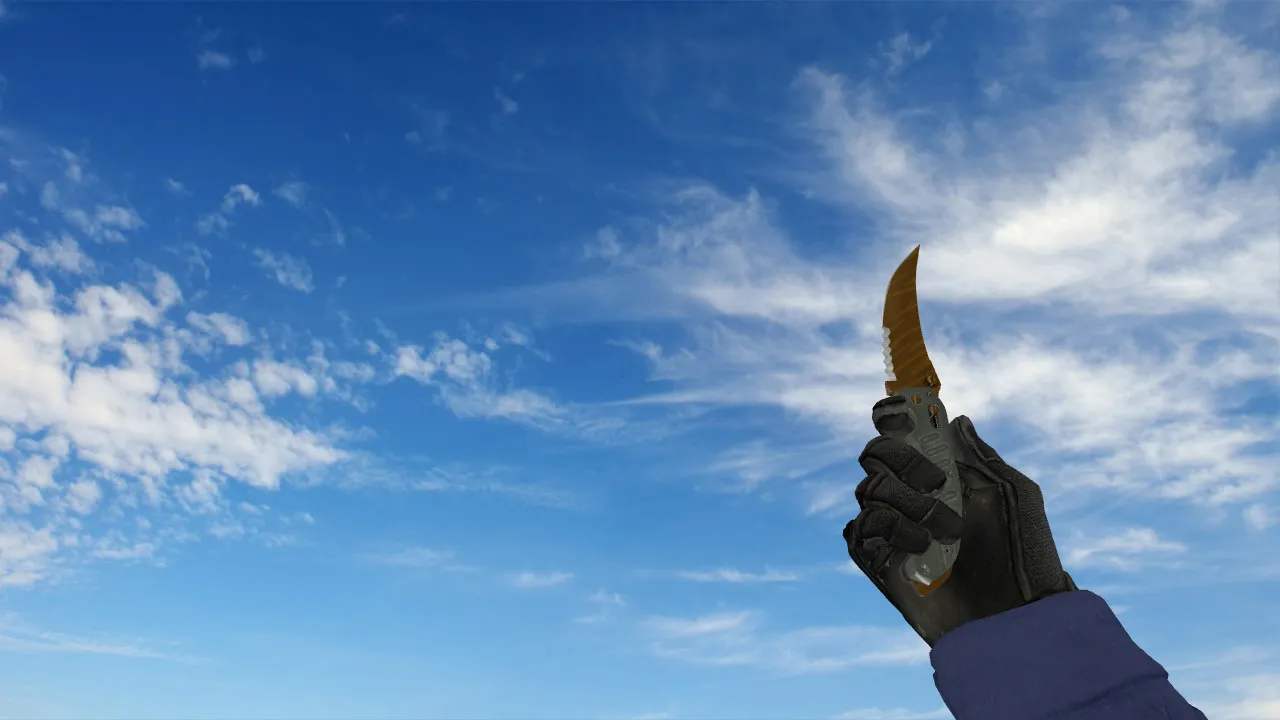 Скачать Flip Knife Golden модель v_knife_flipg для CS 1.6: осмотр, звуки, текстуры и анимации - Скриншот