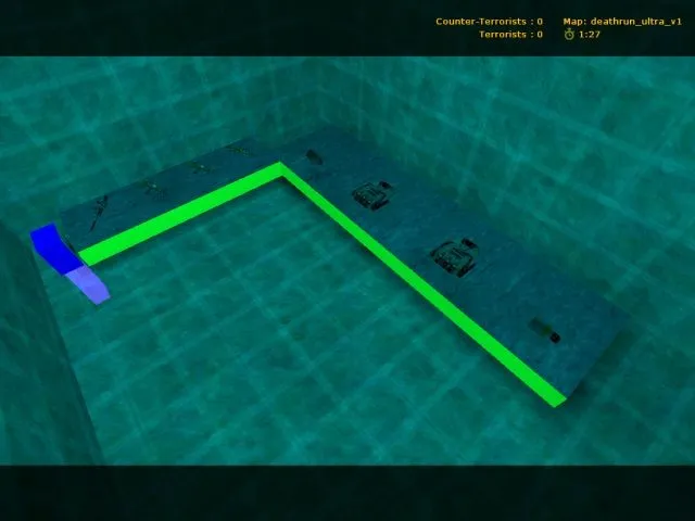 Скачать deathrun_ultras_rmk для CS 1.6: тактика, точки, .nav и оптимизация карты для рейта/конфига - Скриншот