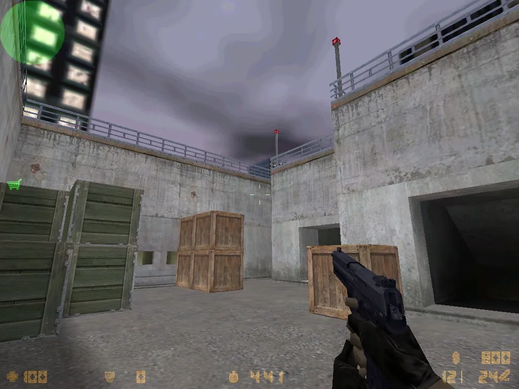 Скачать de_boxyard для CS 1.6: тактика, точки, .nav и оптимизация карты - Скриншот