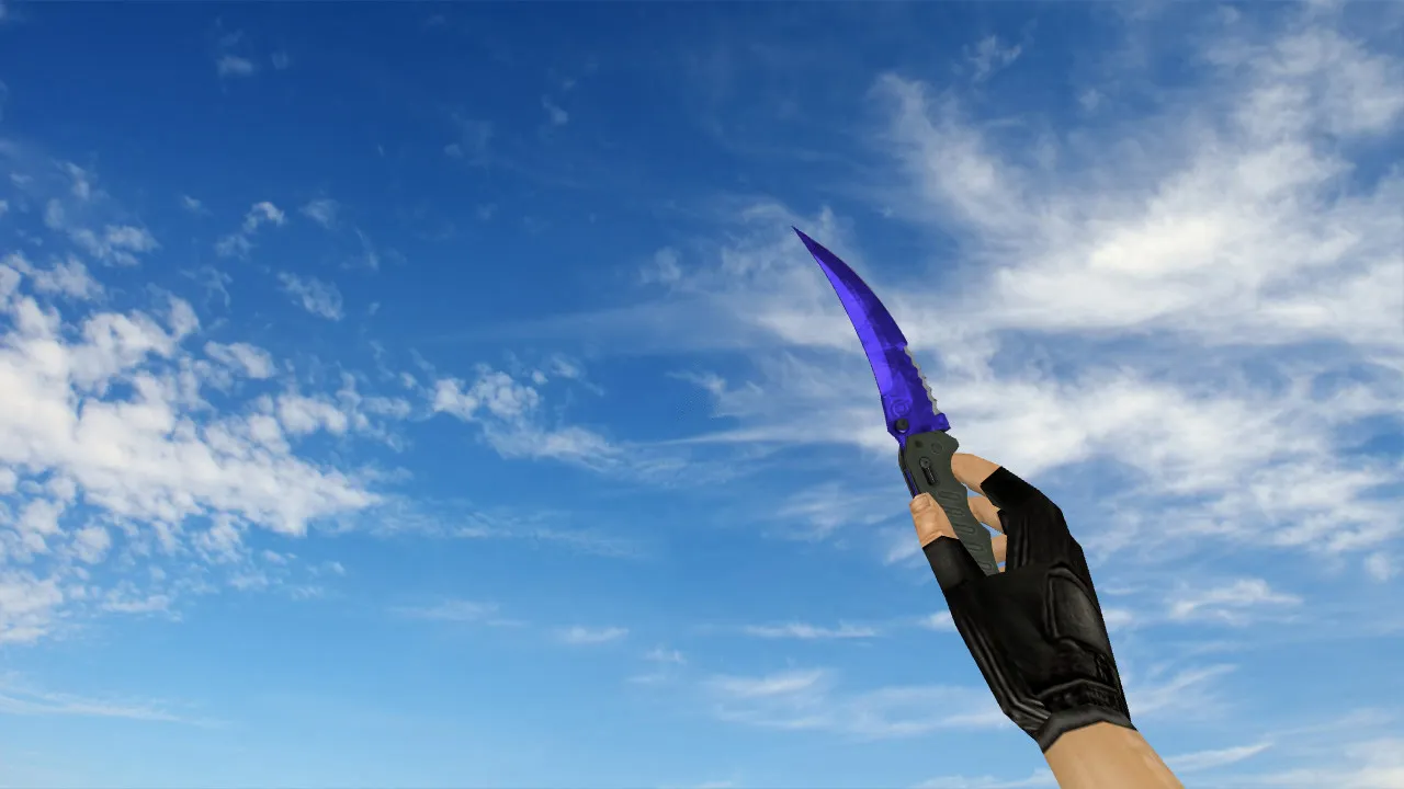 Скачать Складной нож Doppler Sapphire v_model для CS 1.6: p_ и w_ модели, звук, анимация осмотра, текстуры - Скриншот