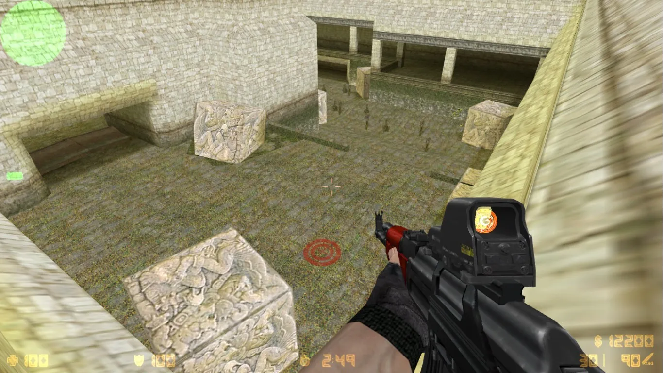 Скачать de_aztec2014 карта для CS 1.6: тактики, точки, nav для ботов, оптимизация wpoly/epoly - Скриншот