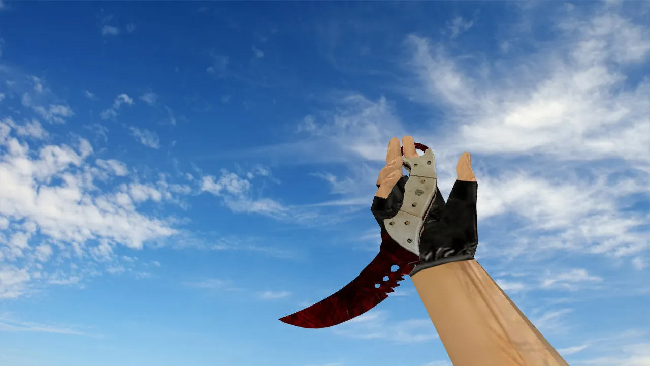 Скачать Модель ножа «Talon Doppler Ruby» v_ для CS 1.6: звуки, анимация осмотра, качество текстур - Скриншот