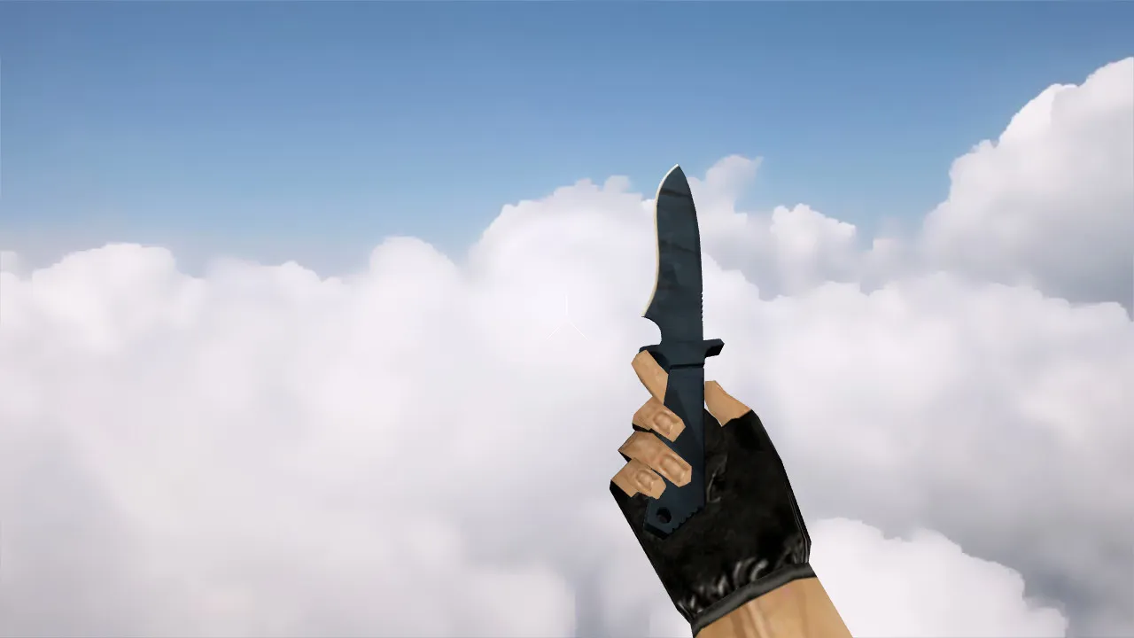 Скачать Модель ножа v_knife | p_knife | w_knife «Классический нож, Вороненая сталь» для CS 1.6 - Скриншот