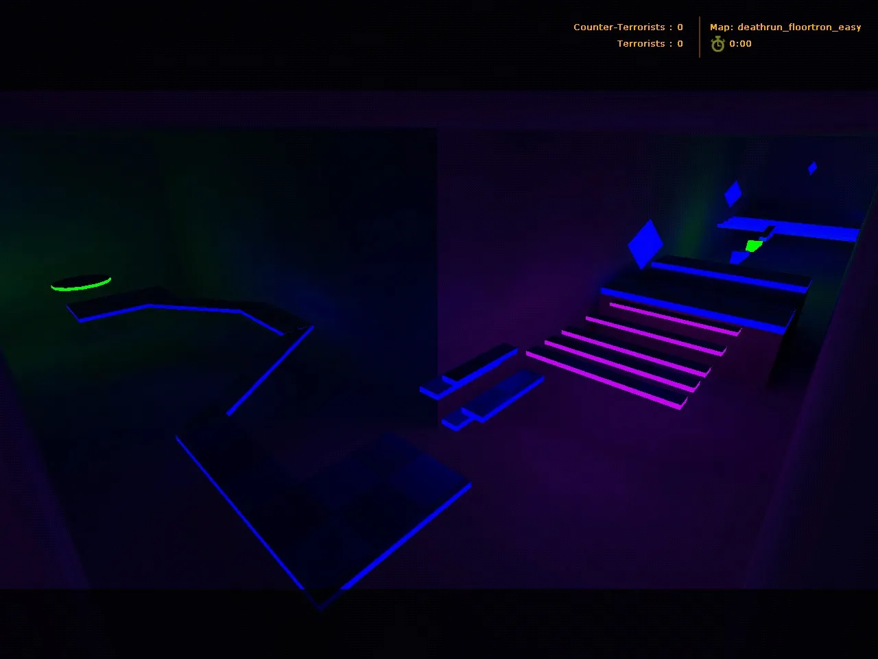 Скачать deathrun_floortron_easy для CS 1.6: карта deathrun, баланс сторон и тактики прохождения - Скриншот