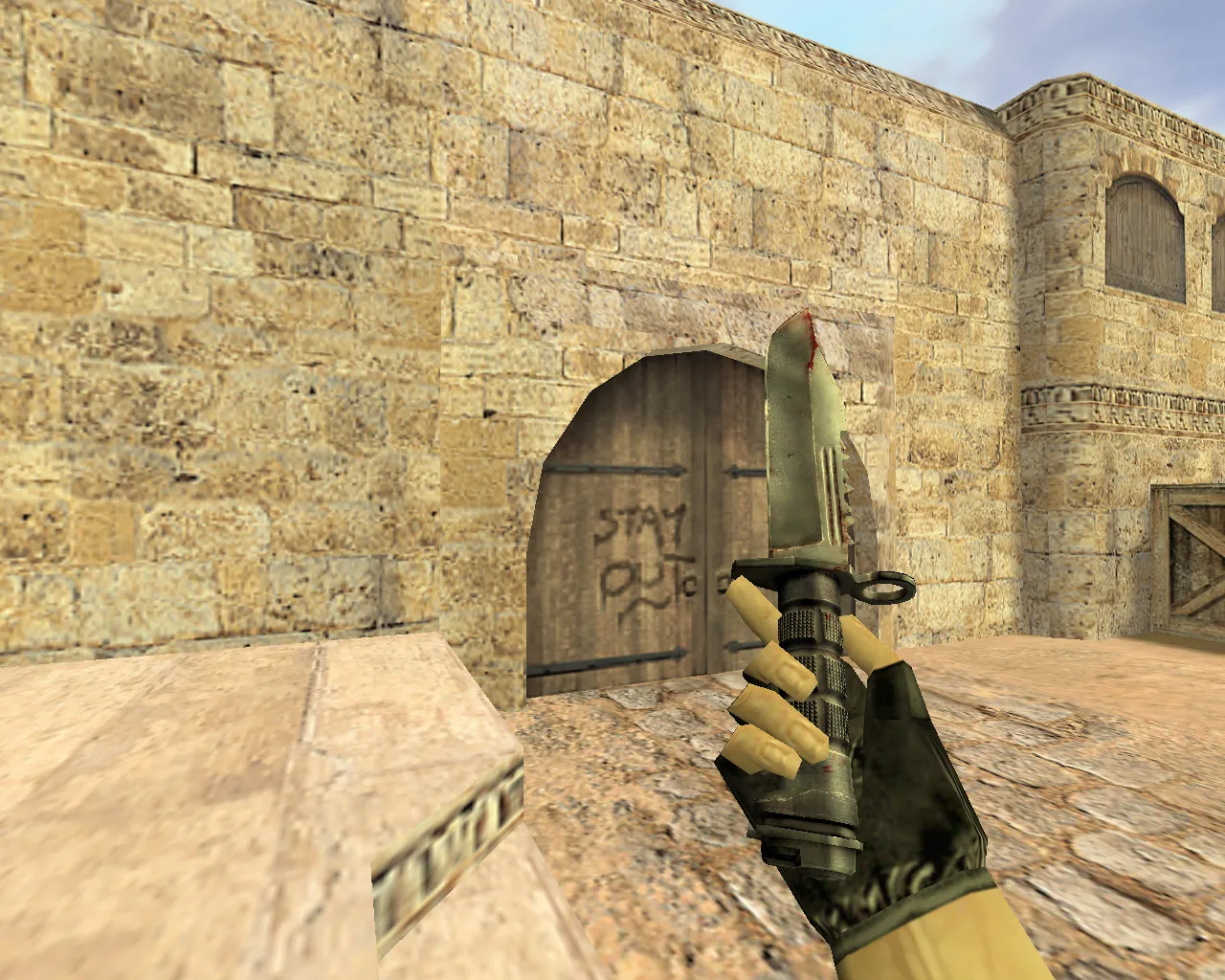 Скачать Модель «Кровавый нож М9» v_ нож для CS 1.6: p_ и w_ файлы, звуки, анимация осмотра, качество текстур - Скриншот