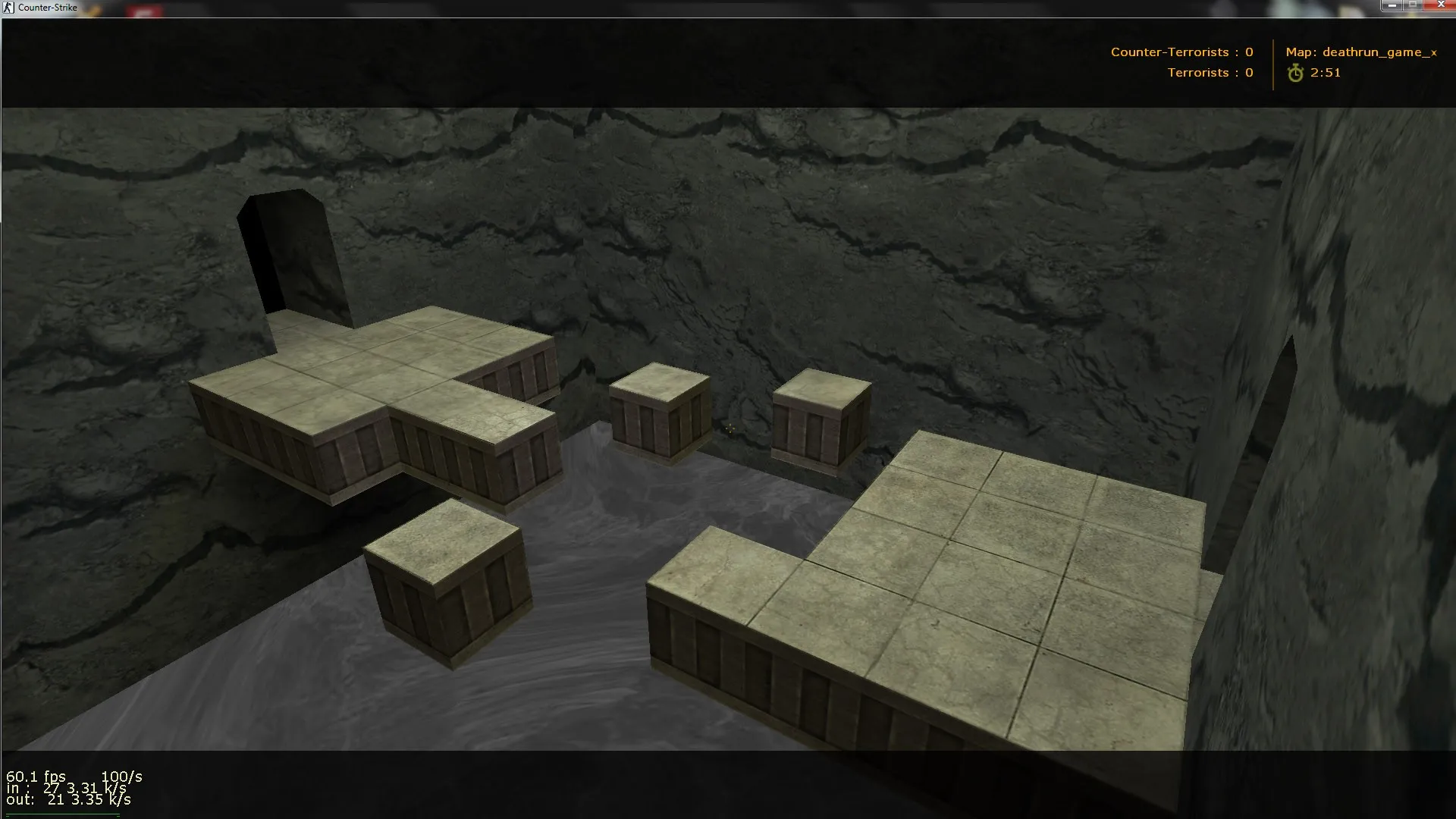 deathrun_game_x для CS 1.6: карта deathrun, точки, боты и оптимизация (wpoly/epoly), .nav и баланс сторон — скриншот 1