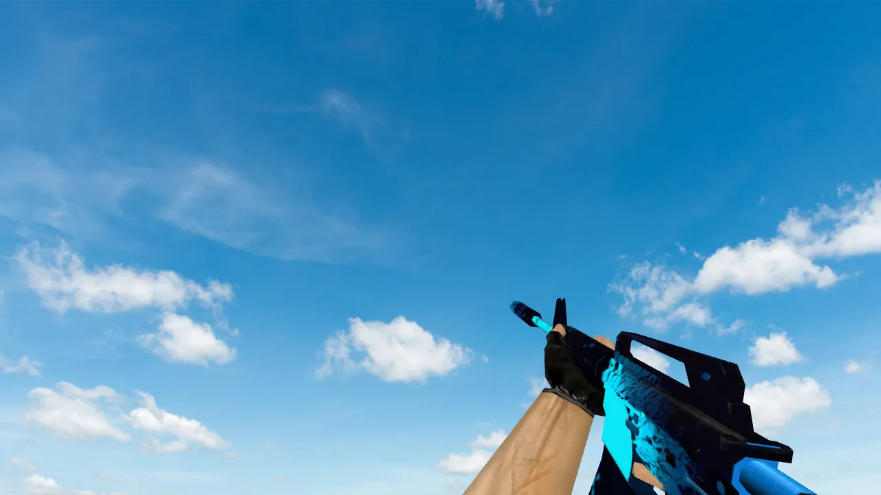 Скачать Модель Default M4A1 «Падение Икара» для CS 1.6: v_/p_/w_ файлы, звуки, анимация осмотра и текстуры - Скриншот