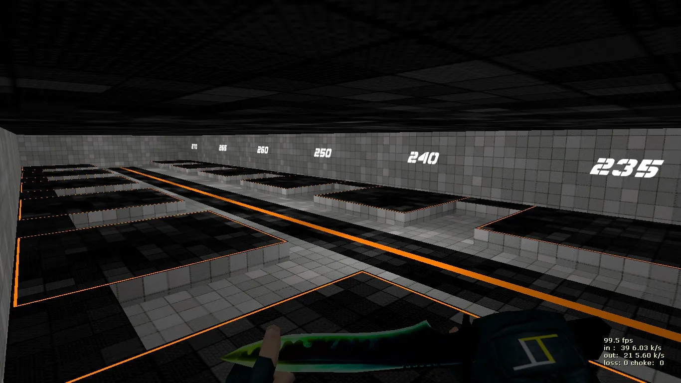 Скачать deathrun_orange для CS 1.6 — карта с трассой ловушек, баланс сторон и настройки ботов - Скриншот