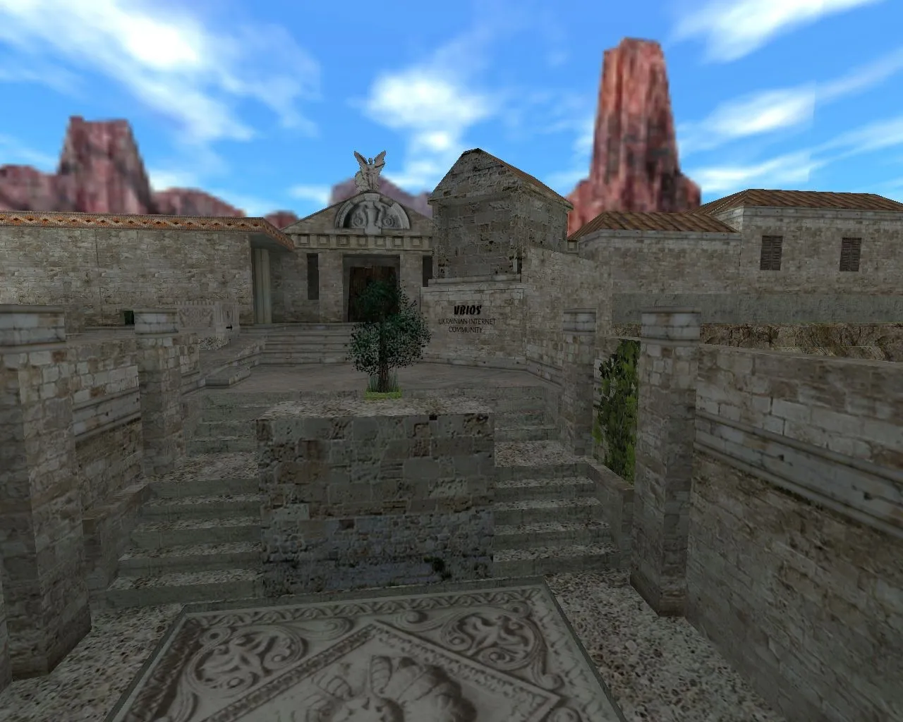 Карта de_acropol для CS 1.6: точки, тактика за Т и КТ, оптимизация wpoly/epoly, .nav для ботов — скриншот 10