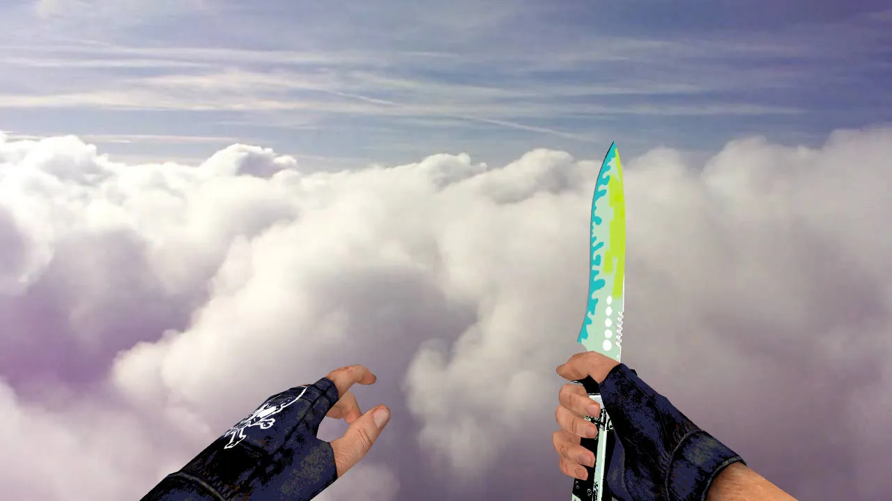Скачать Модель «Knife White» v_knife для CS 1.6: звуки, анимация осмотра, качество текстур - Скриншот
