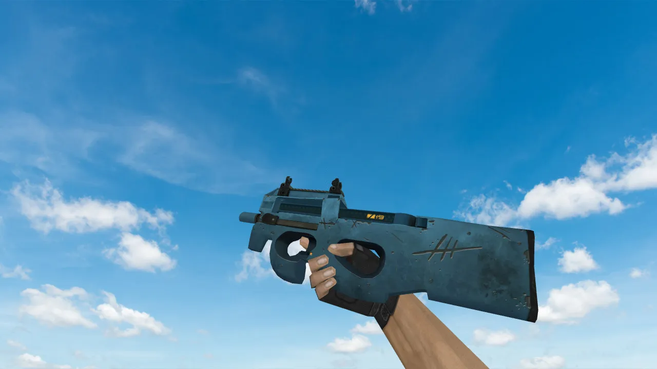Скачать Модель P90 «Пришелец» для CS 1.6 - Уникальный Скин - Скриншот