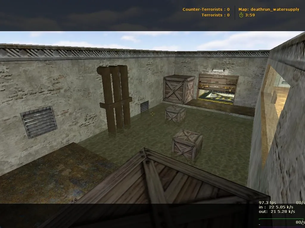 deathrun_watersupply — карта для CS 1.6: тайминги, ловушки, баланс сторон и .nav для ботов — скриншот 7