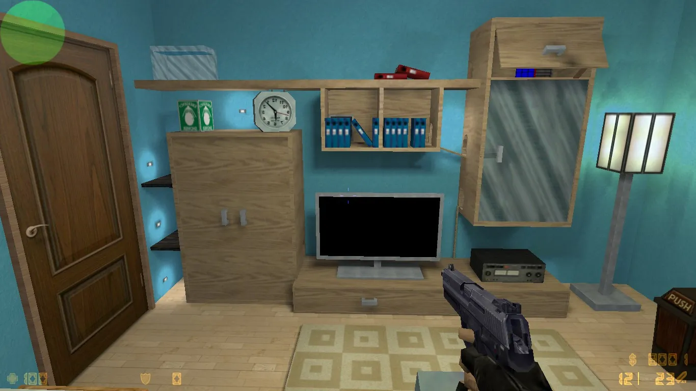 Скачать de_bedroom_rats — DE карта для CS 1.6 с точками под А и В, оптимизацией wpoly/epoly и .nav под ботов - Скриншот
