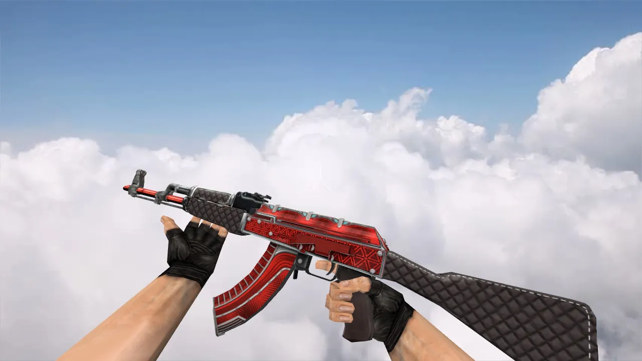 Модель «AK-47 Ruby» v_ модели и p_ модели для CS 1.6: звуки, анимация осмотра, текстуры и качество в игре — скриншот 1