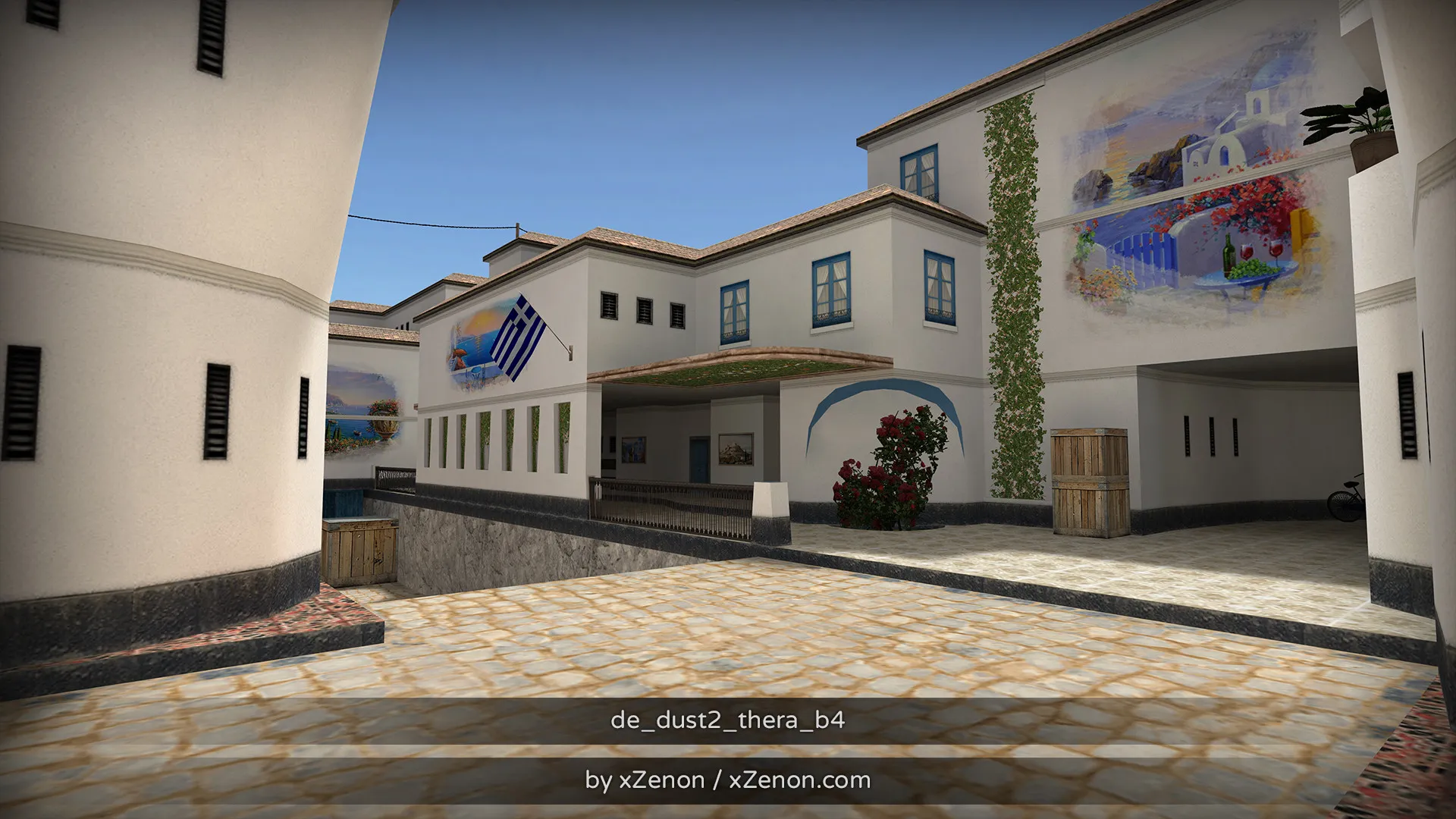 Карта de_dust2_thera_b3 для CS 1.6: тактика за CT и T, точки, маршруты, боты (.nav), оптимизация — скриншот 12