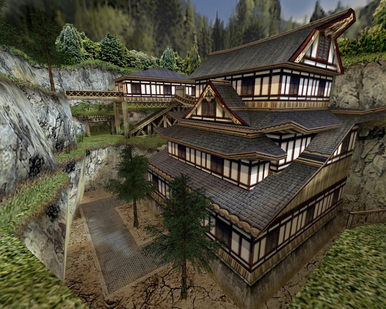 Скачать Карта cs_shogun_final для CS 1.6: точки, баланс сторон, оптимизация wpoly/epoly и .nav для ботов - Скриншот
