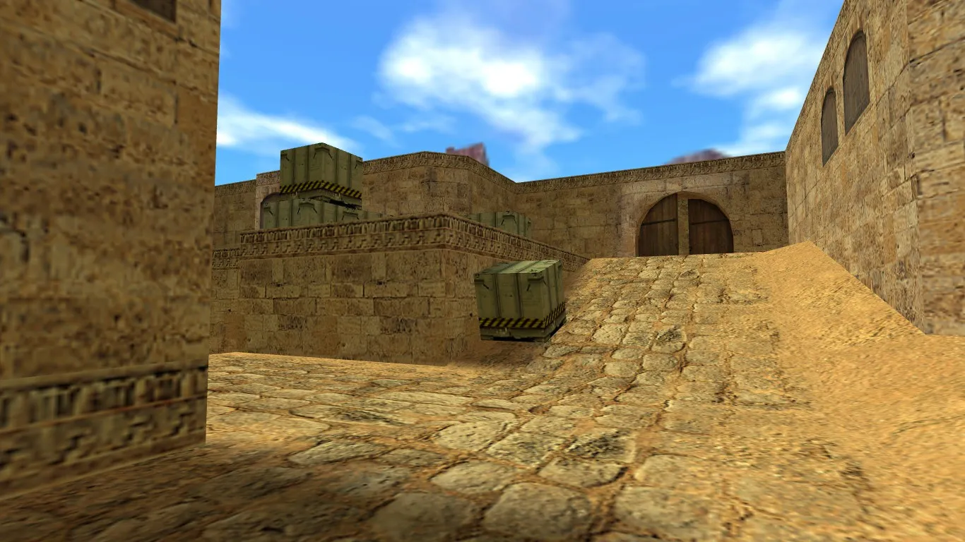 Карта de_dust2_2018 для CS 1.6: баланс сторон, точки, .nav и оптимизация wpoly/epoly — скриншот 10