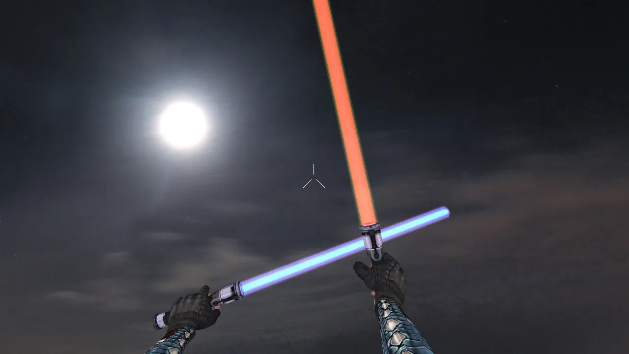 Скачать Модель ножа Dual Lightsaber BO v_ для CS 1.6: анимация осмотра, звуки, текстуры и точная геометрия - Скриншот