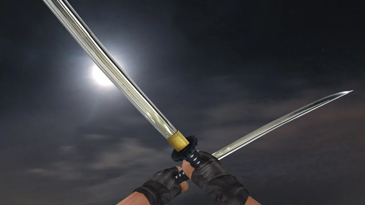 Модель «Dual Katana» (v_ & p_ & w_) для CS 1.6: звуки, анимация осмотра, текстуры и установка — скриншот 3