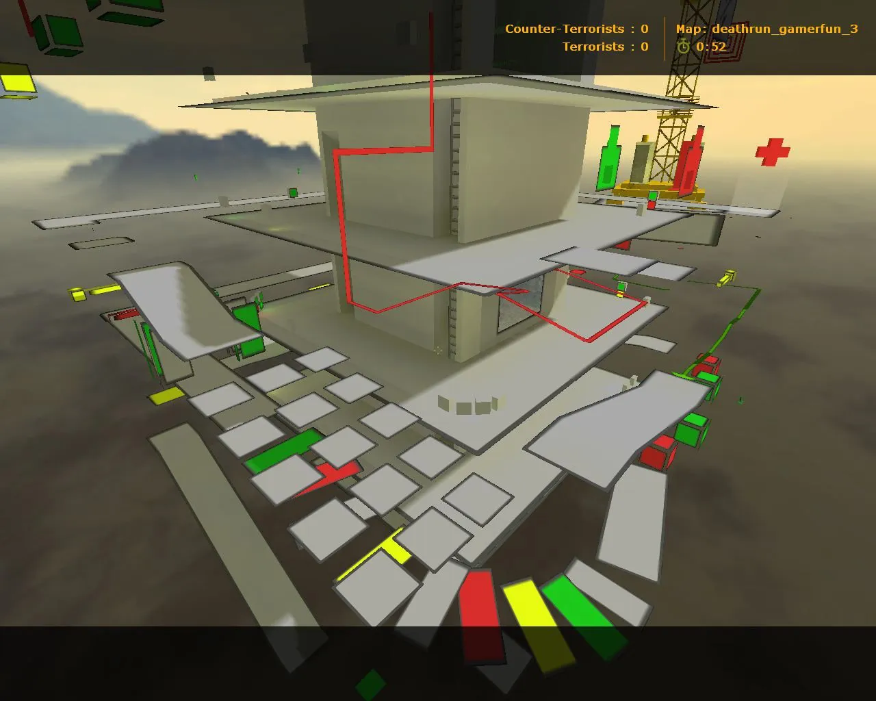 Скачать deathrun_gamerfun_3 для CS 1.6: тайминги ловушек, точки за CT/T, оптимизация и .nav для ботов - Скриншот