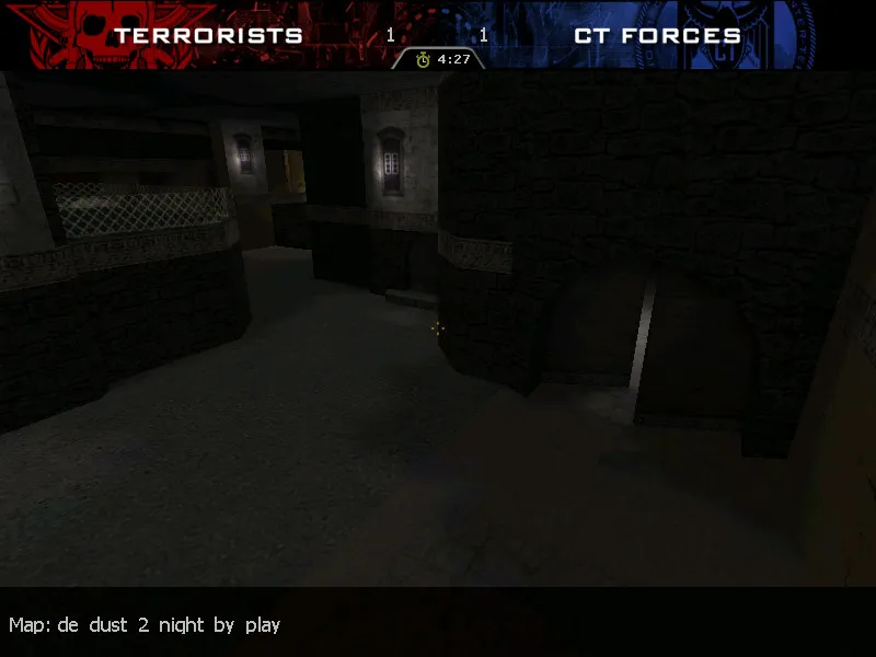 Скачать de_dust_2_night_by_play — DE карта для CS 1.6: ночь, точки, оптимизация и .nav для ботов - Скриншот