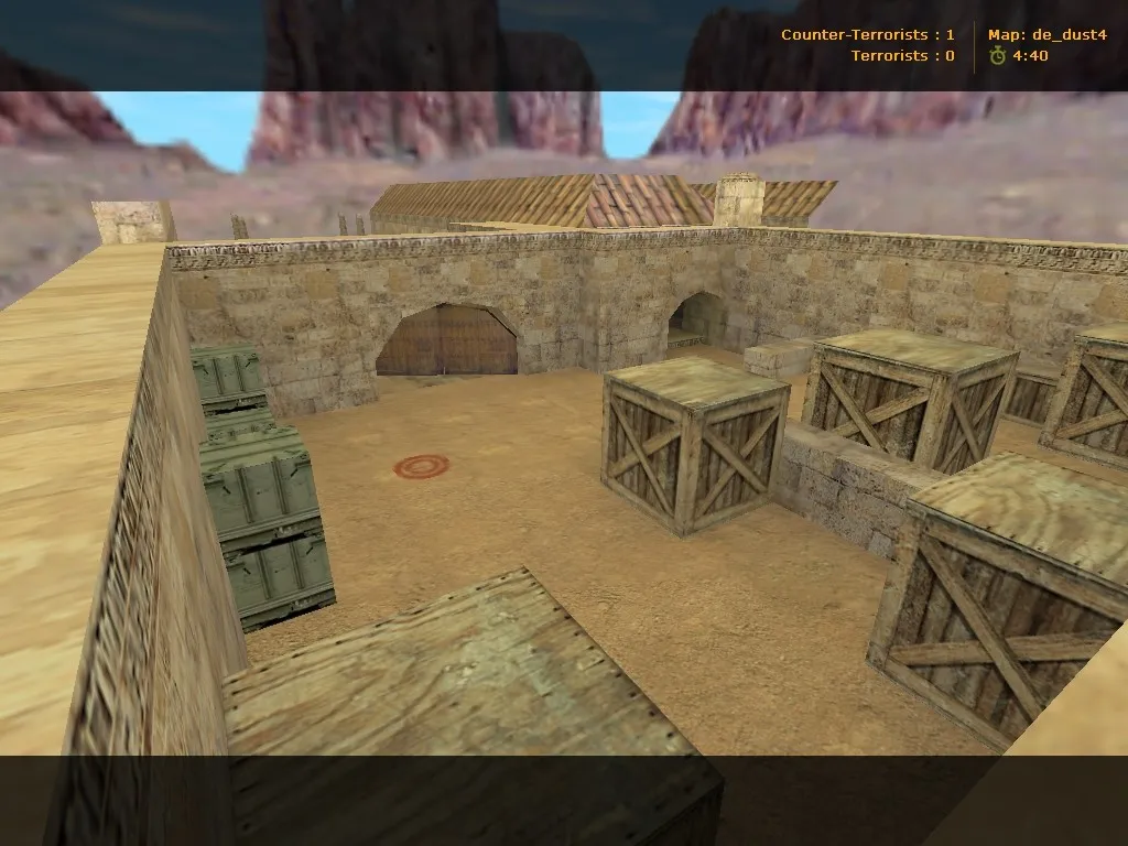 Скачать Карта de_dust4 для CS 1.6: баланс сторон, точки, .nav для ботов, оптимизация и настройка сервера - Скриншот