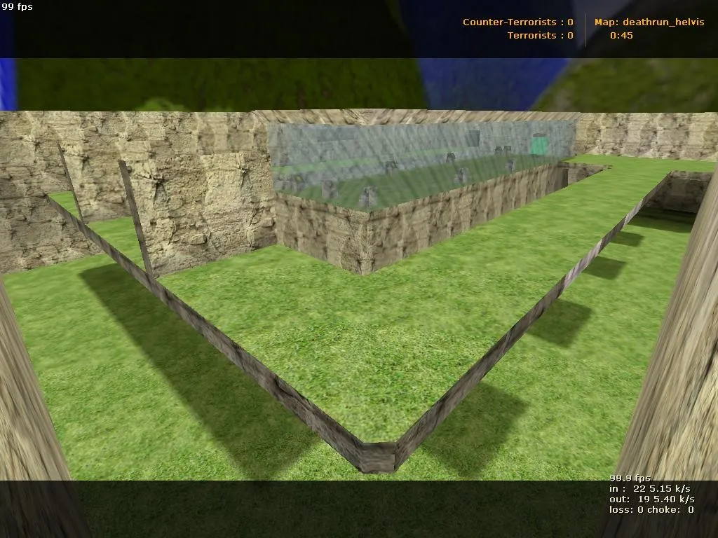 deathrun_helvis для CS 1.6: карты Deathrun, тактика за CT/T и настройка для нормального FPS — скриншот 1