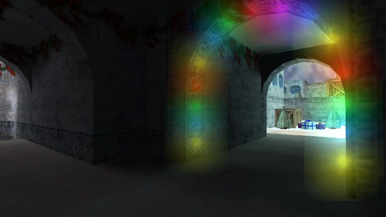 Скачать de_dust2_christmas карта для CS 1.6: баланс сторон, точки, .nav для ботов и оптимизация wpoly/epoly - Скриншот
