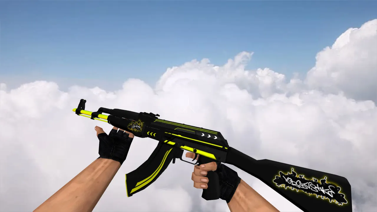 Скачать Модель AK-47 Machine для CS 1.6 - Качественные текстуры и реалистичные звуки - Скриншот
