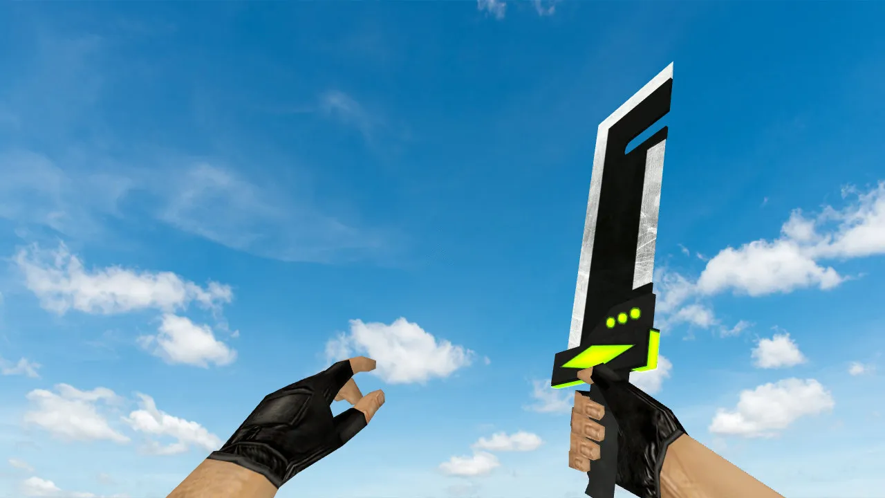 Модель ножа Lumine v_knife для CS 1.6: звуки, анимация осмотра, текстуры, установка без вирусов — скриншот 2