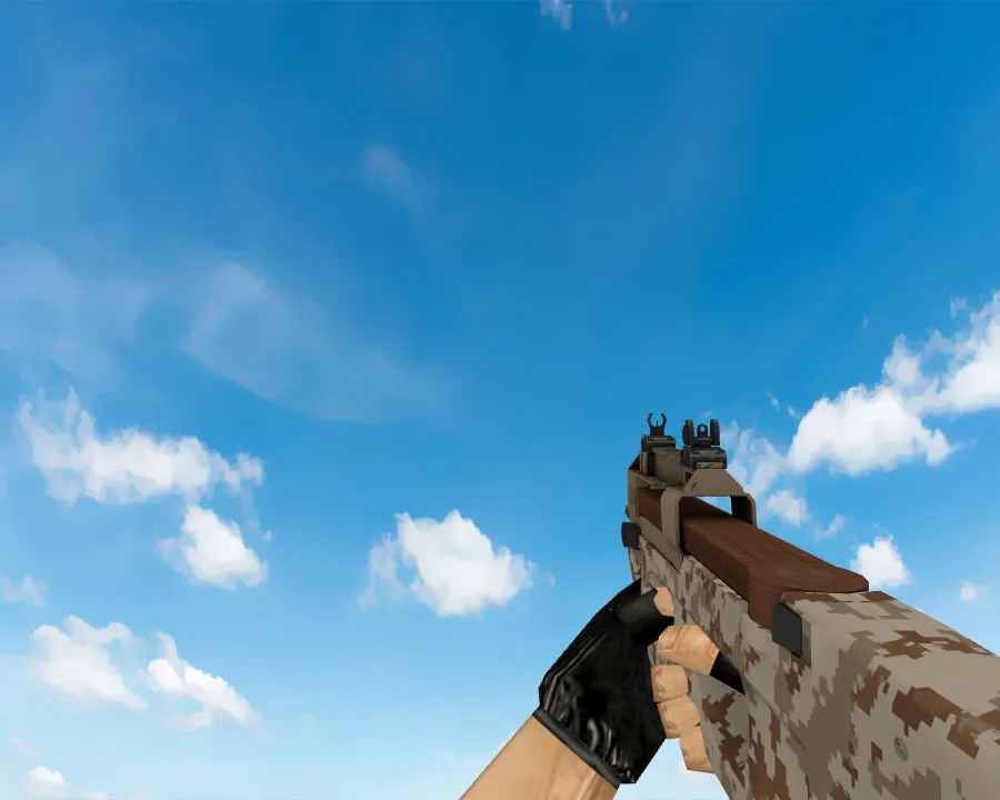 Скачать P90 | Пиксельный камуфляж «Пустыня» для CS 1.6 - Скриншот