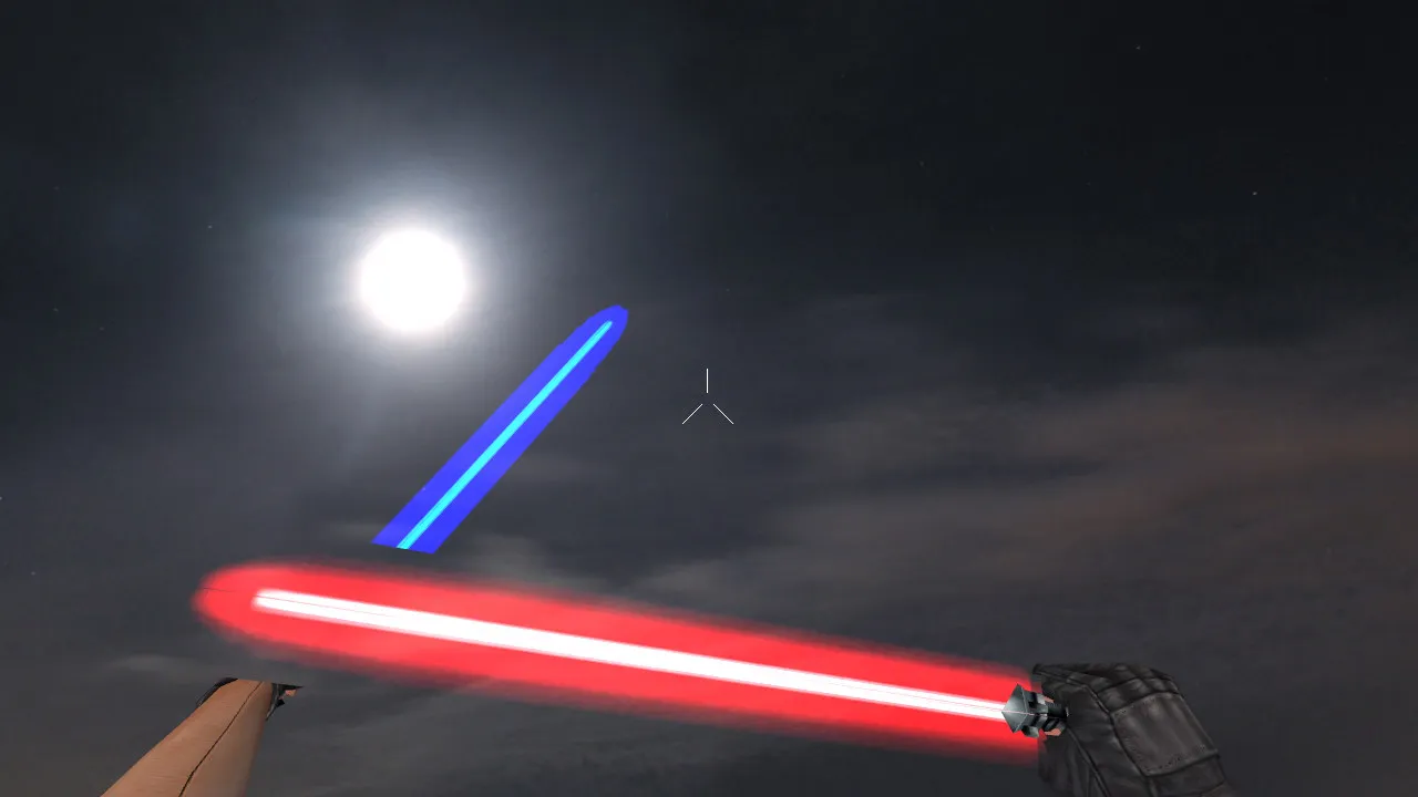 Скачать Модель ножа «Dual Lightsaber BR» для CS 1.6: v_ / p_ / w_ модели, звуки, анимация осмотра и текстуры - Скриншот