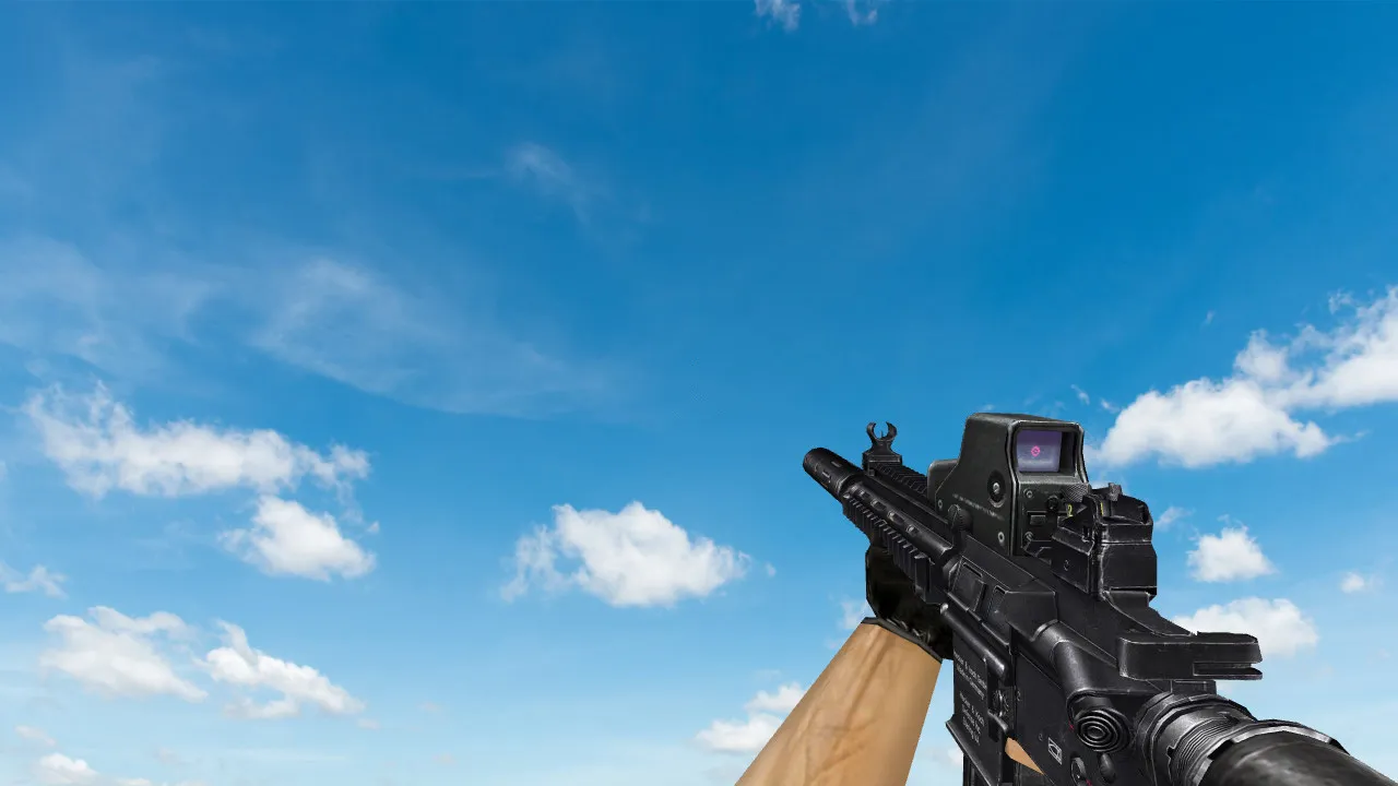 Скачать Модель «HK-417 EOTECH» для CS 1.6: v_/p_/w_ модели, звуки, анимация осмотра, текстуры и настройка - Скриншот