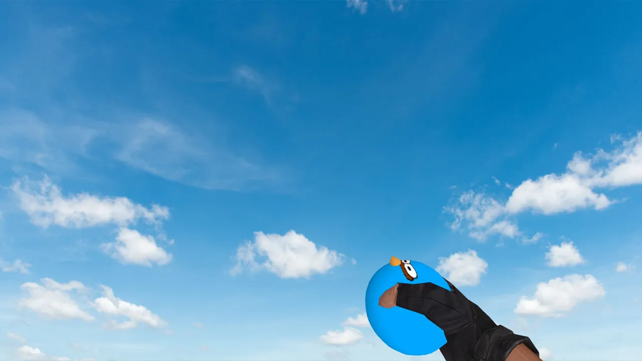 Скачать Модель v_, p_, w_ гранаты «Angry Birds» для CS 1.6: звуки, анимация осмотра и качественные текстуры - Скриншот