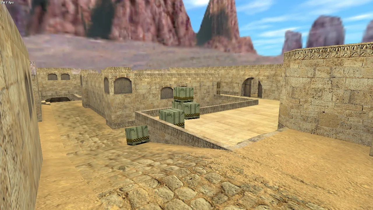 Карта de_dust2_remix2020 для CS 1.6: тактика, баланс сторон, .nav и оптимизация wpoly/epoly — скриншот 7