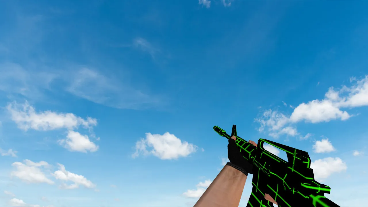 Скачать Пак моделей оружия «Greenlines Weapon Set» для CS 1.6: v_, p_, w_ модели, звуки, анимация осмотра и качество текстур - Скриншот
