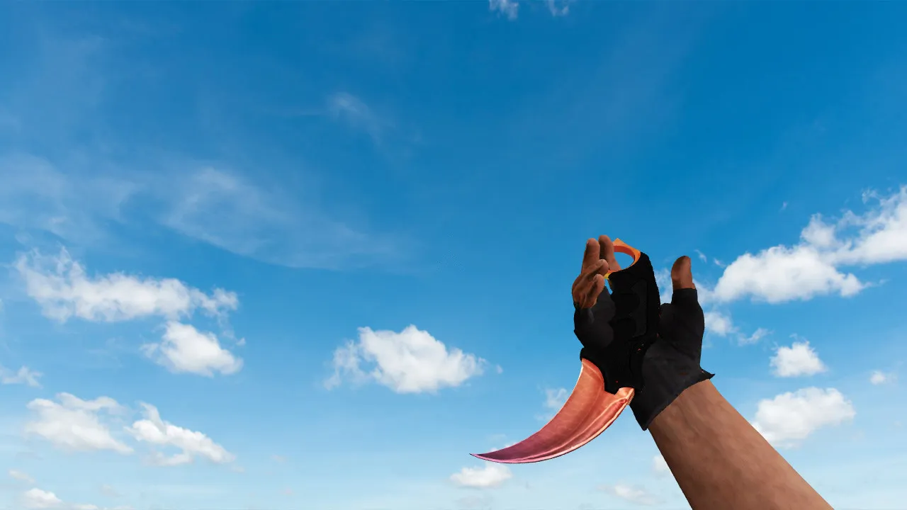 Скачать Модель «Karambit Bronze» для CS 1.6: v_, p_, w_ нож, звуки, анимации и осмотр - Скриншот