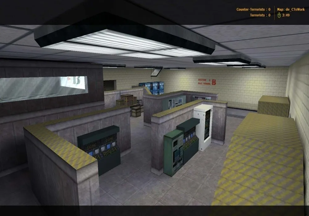 Скачать de_ctswork для CS 1.6: тактика за CT, точки контроля и настройка сервера без лагов - Скриншот