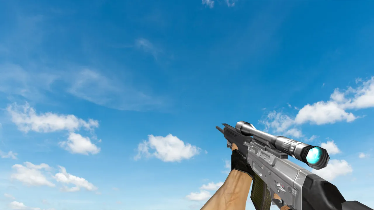 Пак моделей оружия «Default Weapons Chromed» для CS 1.6: v_, p_, w_ модели, звуки, анимация осмотра и текстуры — скриншот 22