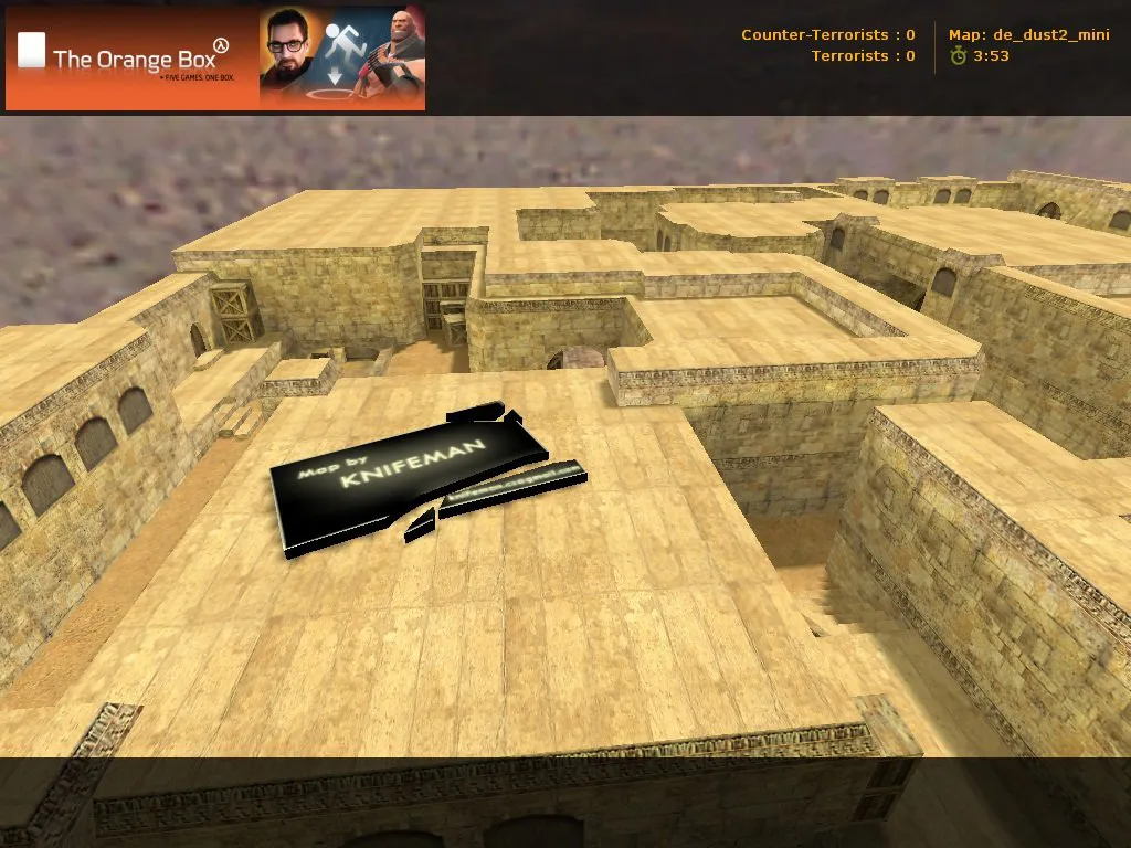 Скачать de_dust2_mini для CS 1.6: тактика, точки, навигация ботов и оптимизация карты - Скриншот