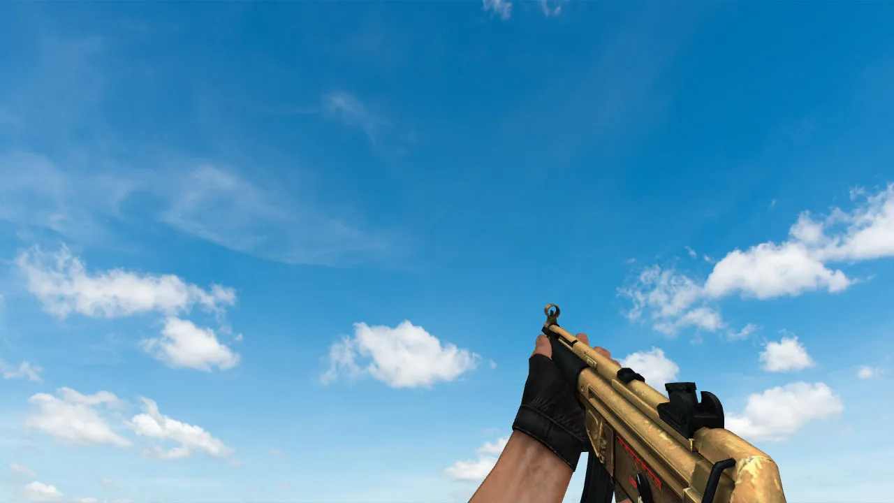 Пак моделей оружия Golden Weapon Pack для CS 1.6: v_, p_, w_ модели, звуки, анимация осмотра и настройки качества текстур — скриншот 19
