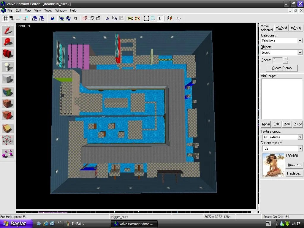 Скачать карту deathrun_tuzak для CS 1.6: ловушки, тайминги, точки для Т и КТ, .nav и оптимизация wpoly/epoly — скриншот 6