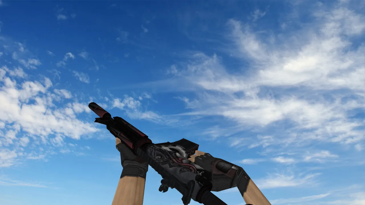 Скачать Модель M4A4 Death Walker v_m4a4 p_m4a4 w_m4a4 для CS 1.6: звуки, анимация осмотра и качество текстур - Скриншот