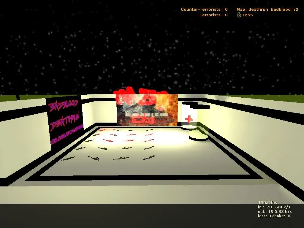 Скачать deathrun_badblood_v2 для CS 1.6: уровни, точки, .nav для ботов и оптимизация wpoly/epoly - Скриншот
