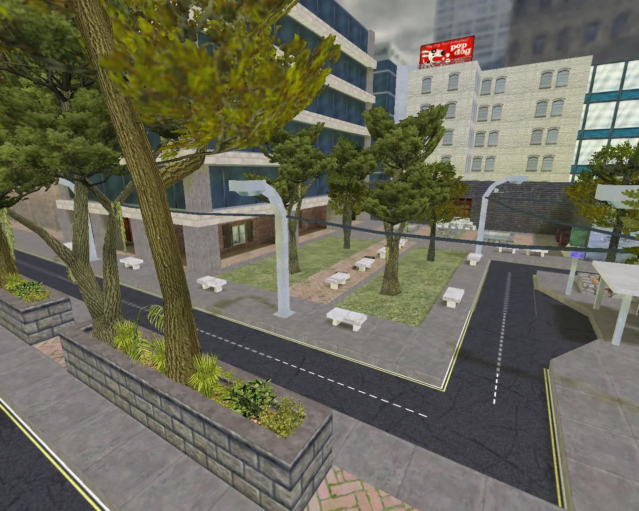 Скачать fy_city для CS 1.6: FY-карта с плотной застройкой, баланс точек и .nav для ботов - Скриншот