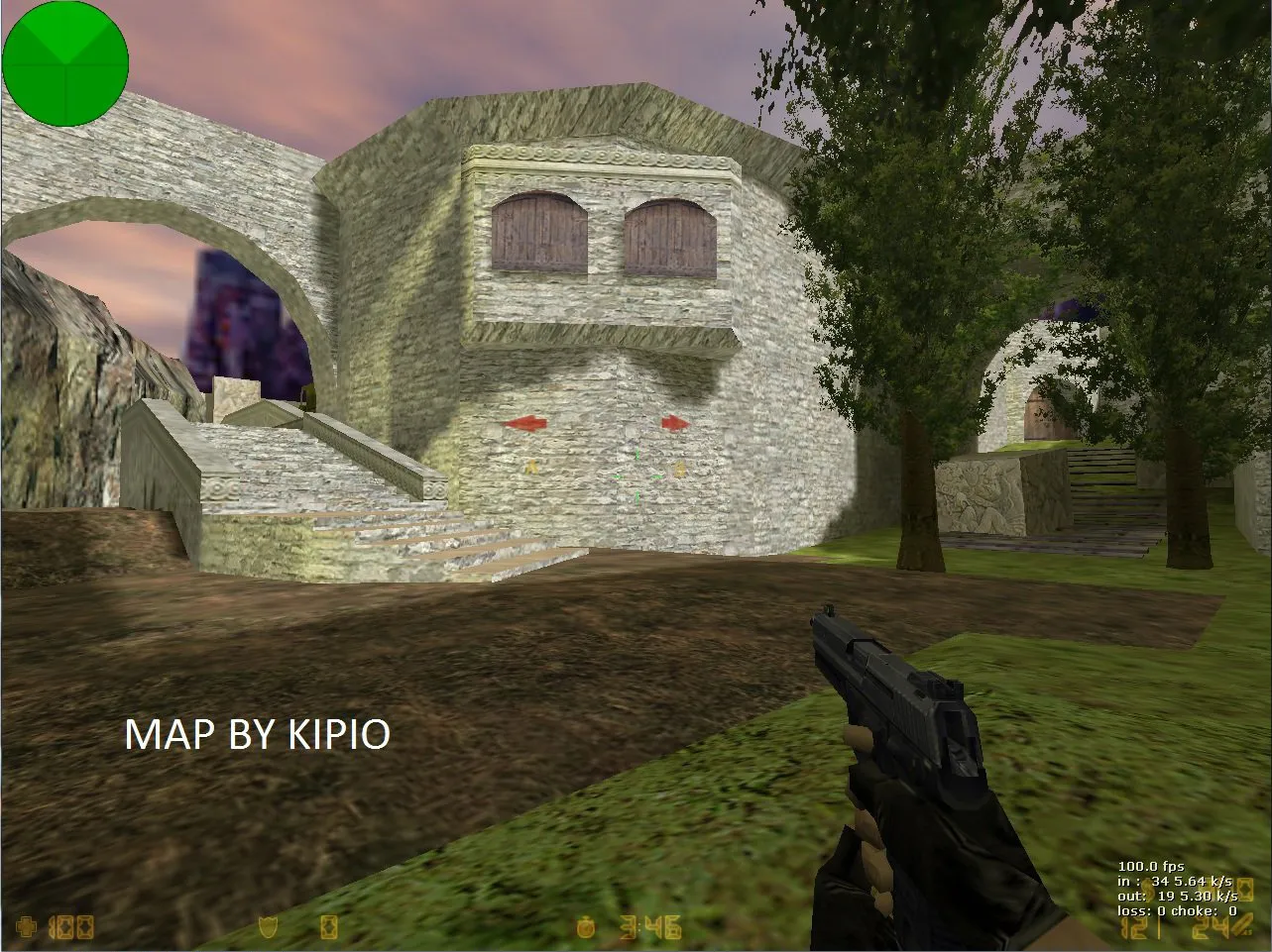 Скачать de_aztecka для CS 1.6: точки, роты, .nav и оптимизация карты - Скриншот