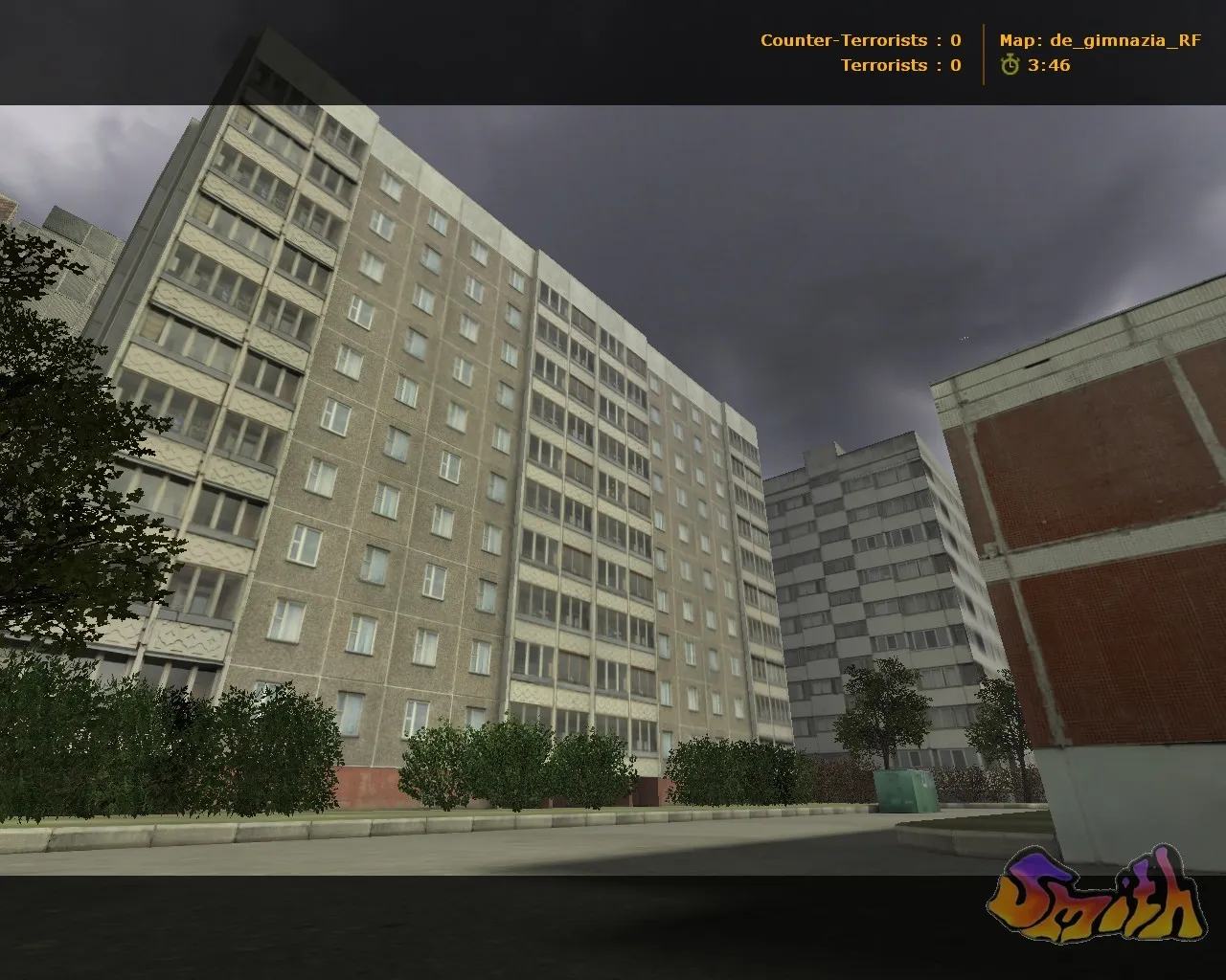 Скачать de_gimnazia_rf — карта для CS 1.6: точки, раунды, баланс сторон и оптимизация под FPS - Скриншот